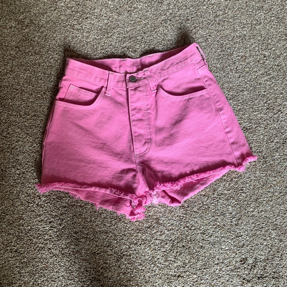 John Galt Brandy Melville Bubblegum Pink Shorts